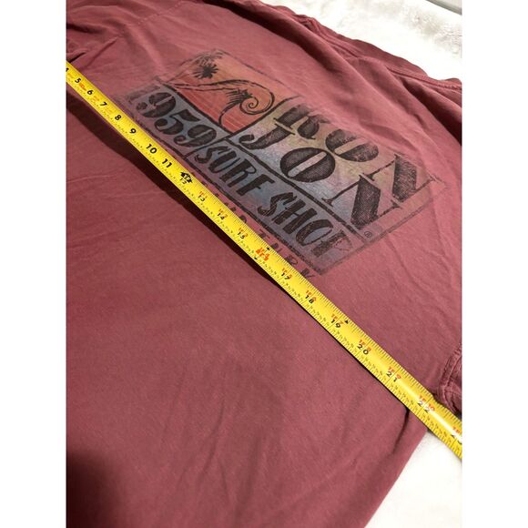 Ron Jon Surf Shop Grand Turk Tee XL Faded Distressed Maroon Graphic - Picture 5 of 6